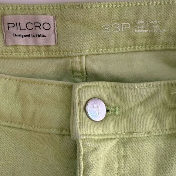 Pilcro and the Letterpress / Anthropologie Chartreuse Cropped Denim Pants - Wome - Picture 8 of 11
